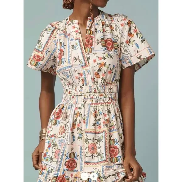 Anthropologie Maxi Dress Somerset 100% Cotton Floral Print size Small - Picture 2 of 10